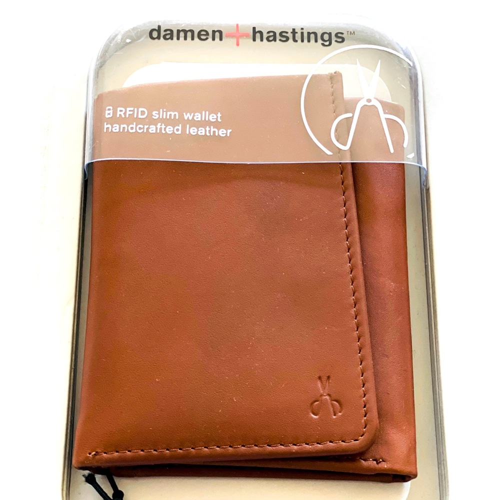 Smooth Leather Wallet for Men(tri fold, Slim, Tan)